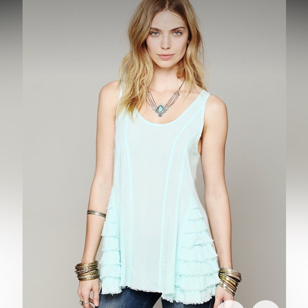 Free People xs blue tunic